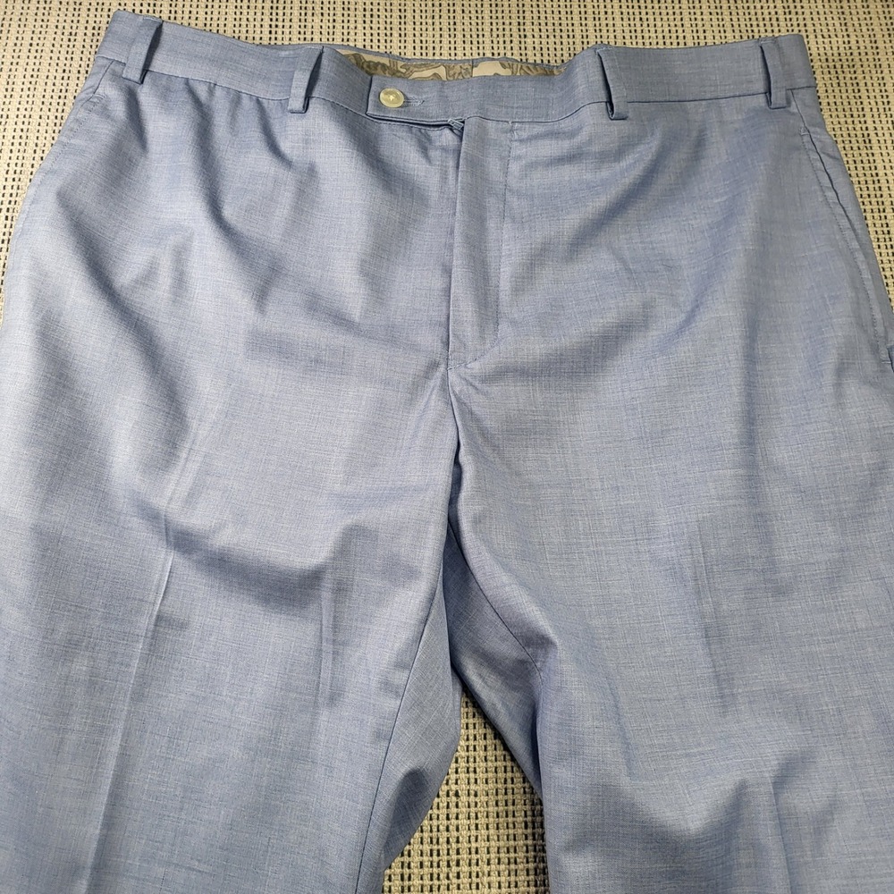 Lauren Ralph Lauren Dress Pants Mens 36x30 Blue Flat Front Stretch Trousers